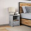 vidaXL Bedside Cabinet Concrete grey Engineered wood Standard Modern