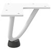 vidaXL Hairpin Table Leg White Solid powder-coated steel 4 in height