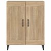 vidaXL Sideboard Sonoma Oak Engineered Wood, Iron 27.4 x 13.4 x 35.4 in