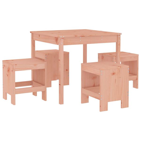 vidaXL Garden Dining Set Natural Wood Solid Douglas wood Standard
