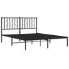 vidaXL Bed Frame Black Powder-Coated Steel Double Bed Frame