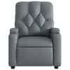 vidaXL Massage Recliner Chair Grey Faux leather, metal, plywood Standard
