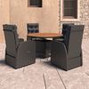vidaXL Outdoor Dining Set Black