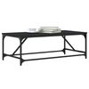 vidaXL Coffee Table Black Engineered wood, metal Medium Durable