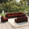 vidaXL Garden Lounge Set Brown and Cinnamon Red