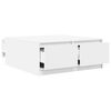 vidaXL Coffee Table White Engineered wood 39.4in x 39.4in x 15.7in
