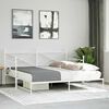 vidaXL Daybed With Trundle White Steel 39.4x78.7 in