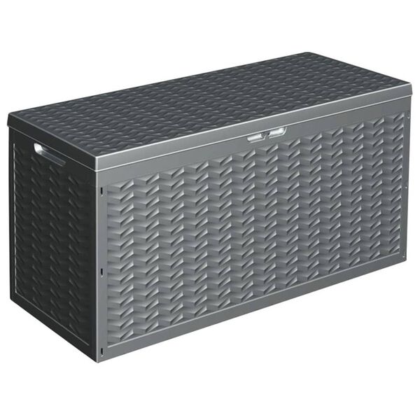ProGarden Outdoor Storage Box Gray Polypropylene Large Water-resistant