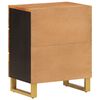vidaXL Bedside Cabinet Brown and Black Solid Mango Wood, MDF, Iron Medium