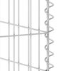 vidaXL Gabion Wall for Garbage Bins Galvanized Steel 70.9"x39.4"x43.3"