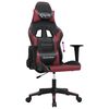 vidaXL Gaming Chair Black and Wine Red Faux Leather