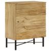 vidaXL Sideboard Brown Solid Mango Wood, Steel 23.6 x 13.8 x 29.5 in