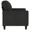 vidaXL 2-seater Sofa Black Fabric (100% polyester), metal frame, textilene