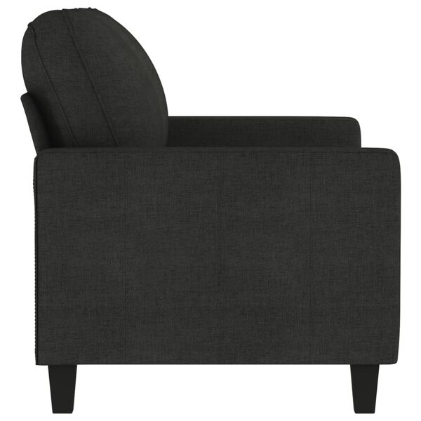 vidaXL 2-seater Sofa Black Fabric (100% polyester), metal frame, textilene