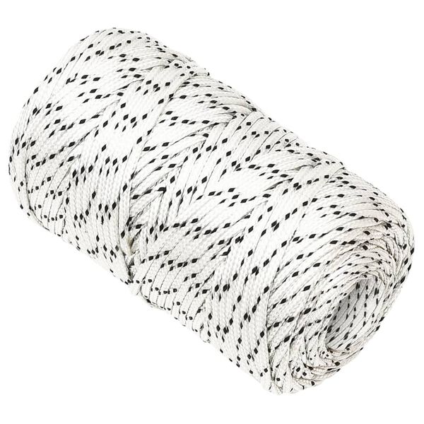 vidaXL Braided Boat Rope White 0.08 "x820.2 ' Polyester