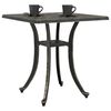 vidaXL Garden Table Bronze Cast Aluminum Small Decorative Inlays