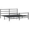 vidaXL Bed Frame Black Powder-Coated Steel 76 x 79.9 in Bed Frame