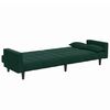 vidaXL Sofa Bed Dark Green 100% polyester velvet, wood, plastic 2-seater
