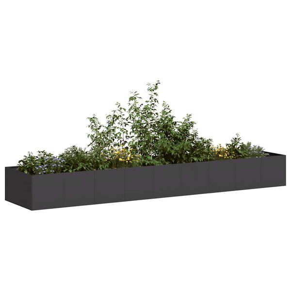 vidaXL Planter Black Cold-rolled steel Large Durable Planter