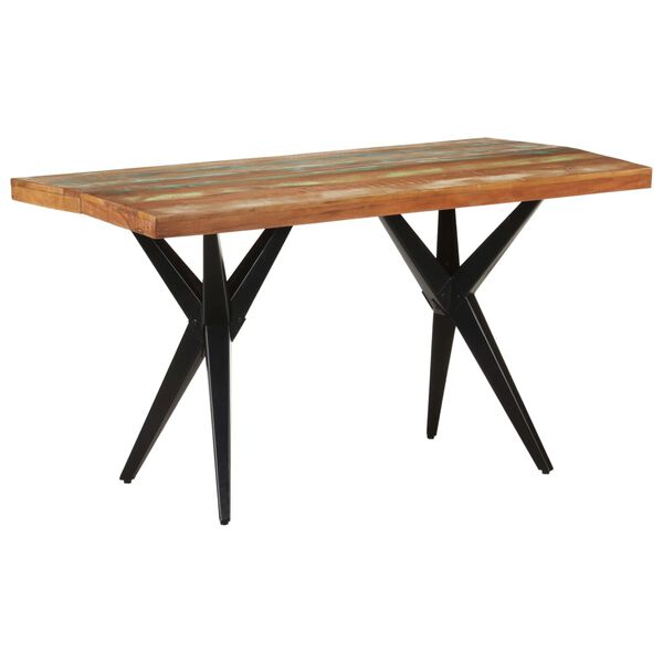 vidaXL Dining Table 55.1"x27.6"x29.9" Solid Reclaimed Wood