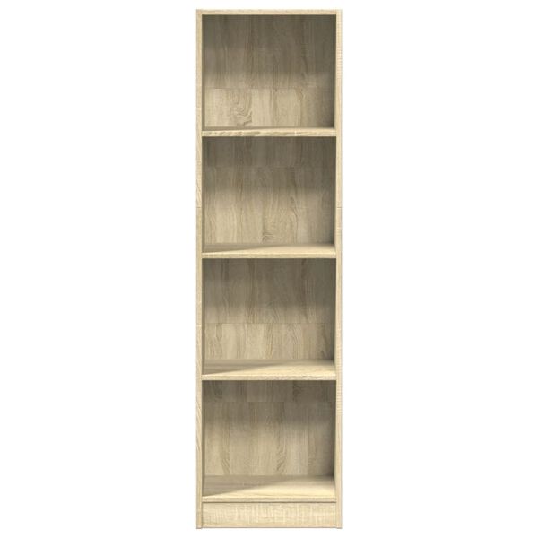 vidaXL Bookcase Sonoma Oak Engineered Wood 56.3 in tall Bookcase