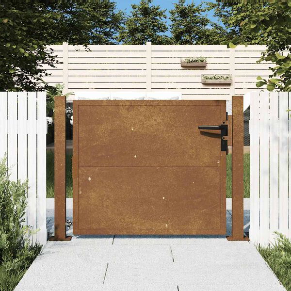 vidaXL Garden Gate 39.4x29.5" Corten Steel