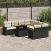 vidaXL Garden Sofa Set Black
