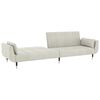 vidaXL Sofa Bed Cream Velvet, wood, metal Large