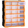 vidaXL Multi-drawer Organizer with 18 Middle Drawers 15"x6.3"x18.5"