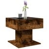 vidaXL Coffee Table Smoked oak Engineered wood, glass Medium
