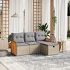 vidaXL Garden Sofa Set Mix beige, Light grey