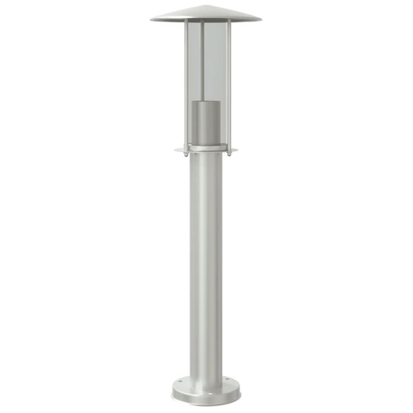 vidaXL Outdoor Floor Lamp Silver Stainless steel Medium