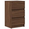 vidaXL Bedside Cabinet Set of 2 Brown Oak Engineered Wood Small