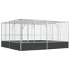 vidaXL Aviary Silver Galvanized steel Large Durable Aviary