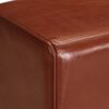 vidaXL Bench Brown Acacia wood, goat leather, steel 53.1 x 9.8 x 21.7 in
