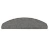 vidaXL Stair Mat Set of 15 Grey Needle felt fabric (95% PES, 5% PP)