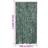 vidaXL Fly Curtain Green and White 39.4x90.6" Chenille