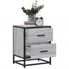 vidaXL Bedside Cabinet Set of 2 Grey Sonoma Engineered wood, steel