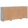 vidaXL Sideboard Concrete grey Engineered wood, glass Medium Sideboard