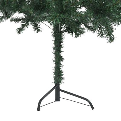 vidaXL Corner Artificial Christmas Tree Green 5 ft PVC