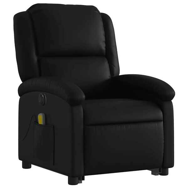 vidaXL Electric Stand Up Massage Recliner Chair Black