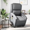 vidaXL Electric Stand up Massage Recliner Chair Gray Faux Leather