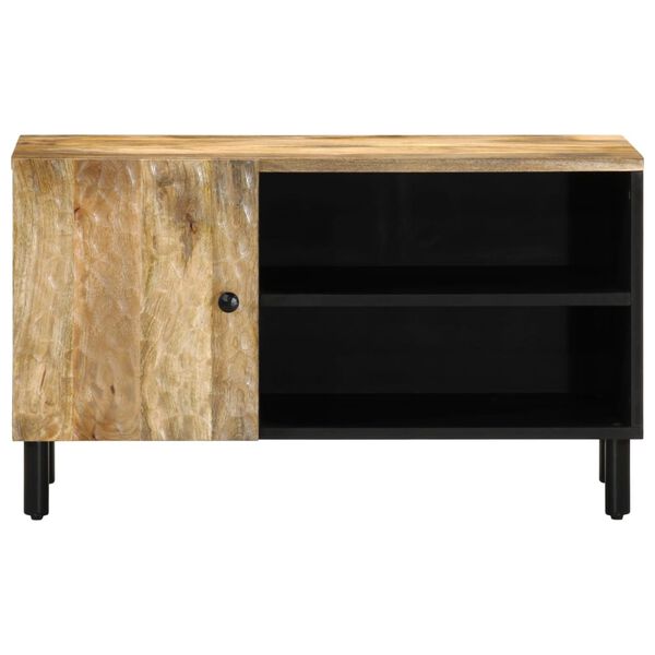 vidaXL TV Cabinet Natural wood Solid mango wood, engineered wood, iron
