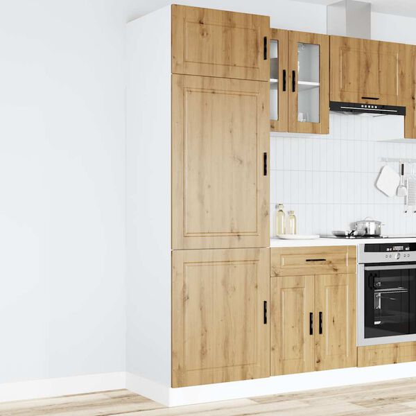 vidaXL Kitchen Cupboard Artisan Oak Engineered Wood Tall Adjustable Feet