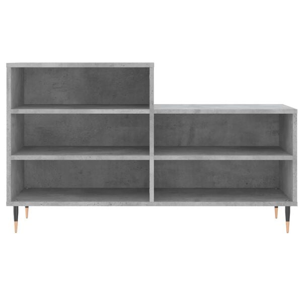 vidaXL Shoe Cabinet Concrete Grey Engineered wood, metal Medium