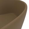 vidaXL Luxury Wash Basin with Overflow Matt Cream 14.2x5.1" Ceramic