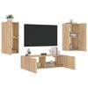 vidaXL TV Wall Cabinet Sonoma Oak Engineered Wood Medium