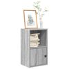 vidaXL Bookcase Grey Sonoma Engineered Wood Small Bookcase Rectangular