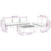 vidaXL Garden Lounge Set Dark grey Solid acacia wood Medium Modular