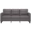 vidaXL 3-seater Sofa Grey Faux leather, metal, textilene Three-Seater